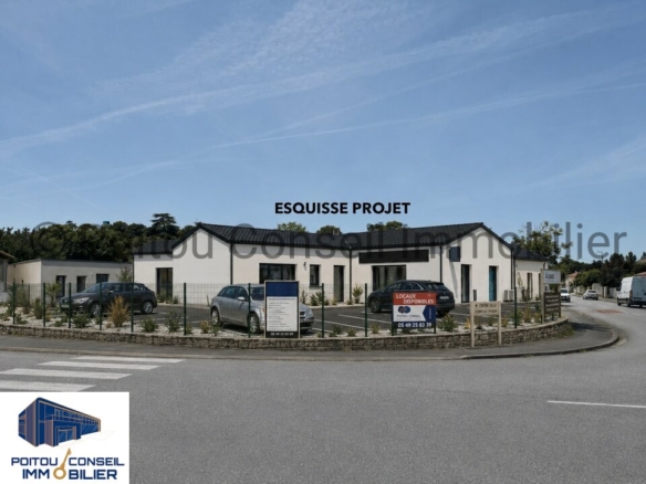 LOCAL COMMERCIAL NEUF AVEC PARKINGS 207m2 NIORT CHAURAY